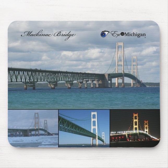 Mousepad Ponte de Mackinac - Michigan (Frente)