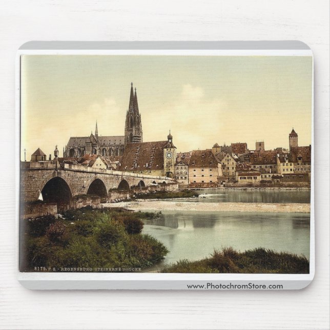 Mousepad Ponte de pedra (isto é Steinerne Brucke) e (Frente)