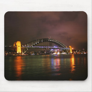 Mousepad Ponte de porto de Sydney na noite