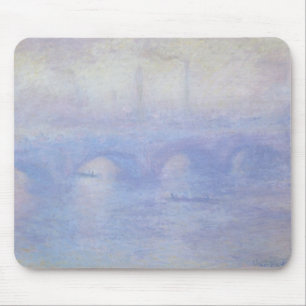 Mousepad Ponte de Waterloo pela arte do impressionismo de