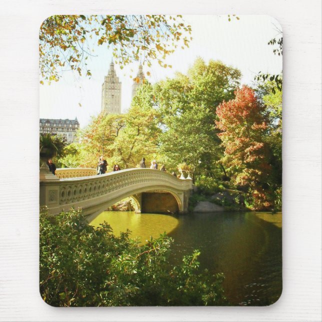 Mousepad Ponte do arco, Central Park, fim do verão, NYC (Frente)