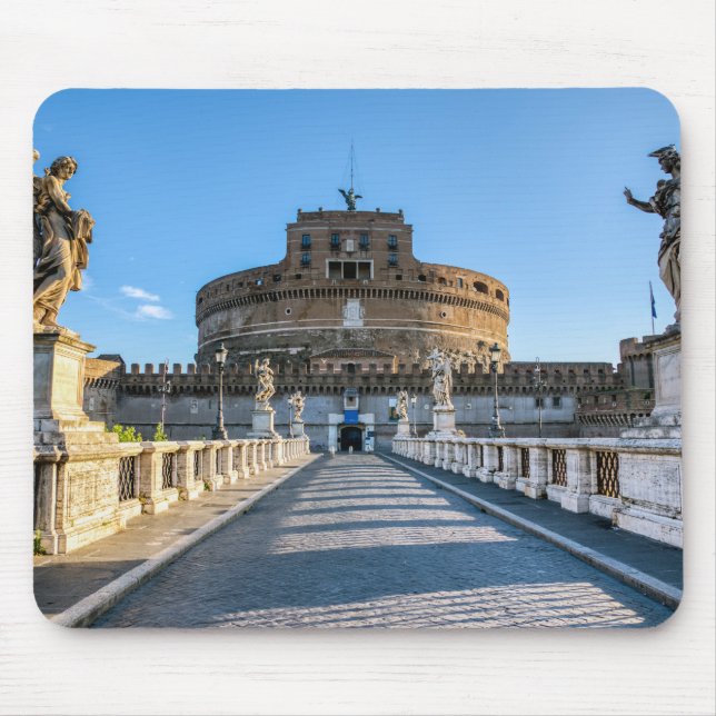 Mousepad Ponte e Castelo Sant'Angelo - Roma, Itália (Frente)