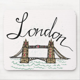 Mousepad Ponte indicada por letras de Londres da mão