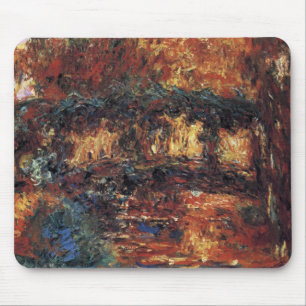 Mousepad Ponte japonesa por Claude Monet, belas artes do