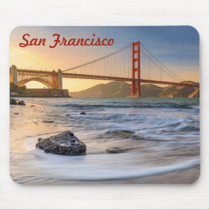 Mousepad Ponte ouro-Portão em São Francisco ao pôr do sol