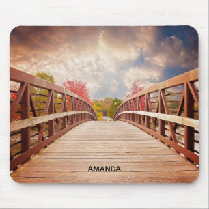 Mousepad Ponte russa de madeira no país