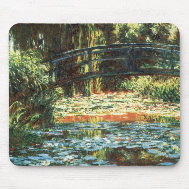 Mousepad Ponte sobre o Waterlily Pond, por Claude Monet (Frente)