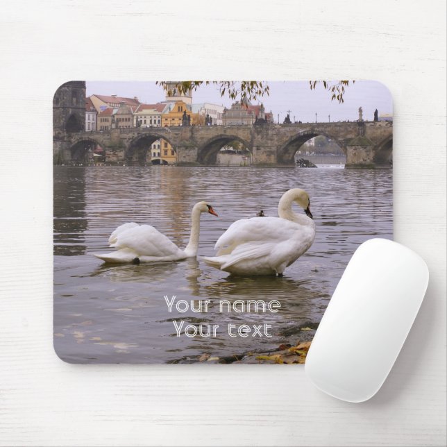 Mousepad Ponte Swans e Charles em Praga (Com mouse)