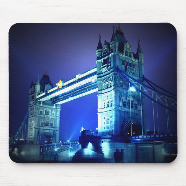 Mousepad Ponte Torre de Londres e noite azul (Frente)