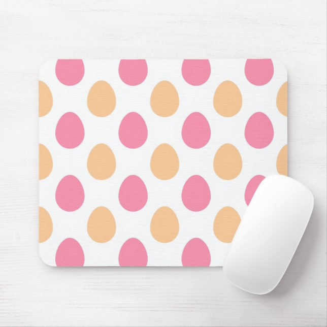 Mousepad Ponteira de Mouse Páscoa de Primavera Rosa e Pêsse (Com mouse)