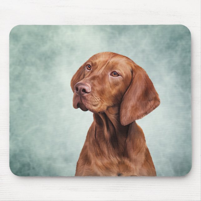 Mousepad Ponteiro engraçado de tiragem de Vizsla (Frente)