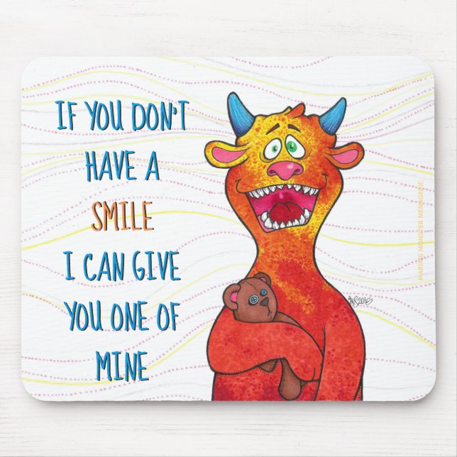 Mousepad Pontilhe o monstro, tapete do rato w/message (Frente)