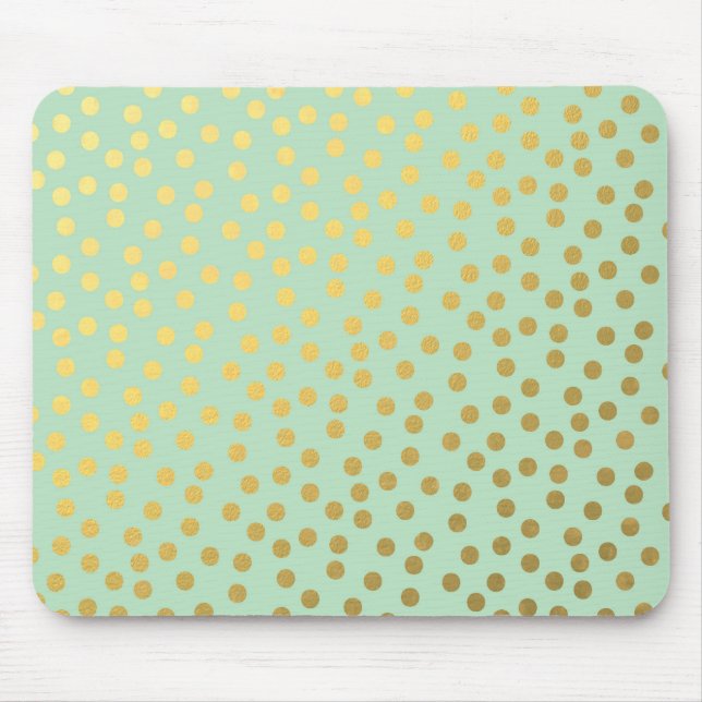 Mousepad Ponto de Confetti Dourado do Chic Mint (Frente)