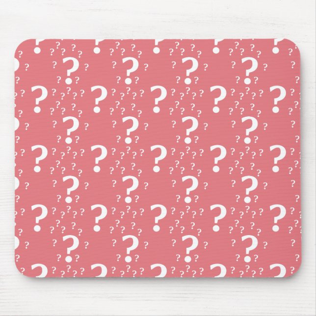 Mousepad Ponto de interrogação misterioso quebra-cabeça cor (Frente)