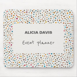 Mousepad Ponto Terrazzo Multicolorido Clássico