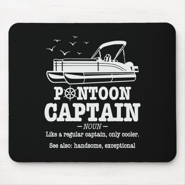 Mousepad Pontoon Captain Definition Boat Life Funny Boating (Frente)