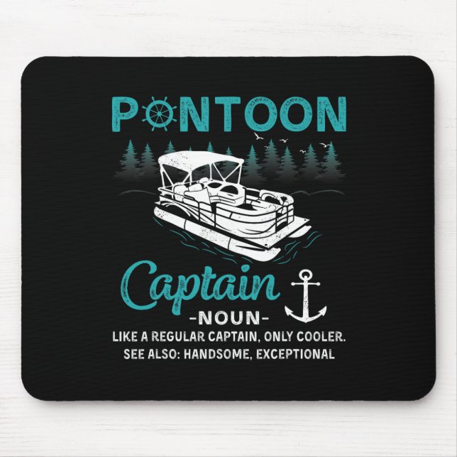 Mousepad Pontoon Captain Definition Funny Pontoon Boat Boat (Frente)
