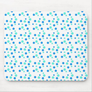 Mousepad pontos azuis, branco