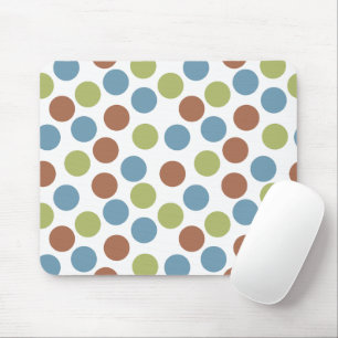 Mousepad Pontos azuis, verdes e castanhos