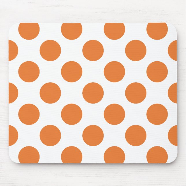 Mousepad Pontos Brancos e Laranjas (Frente)