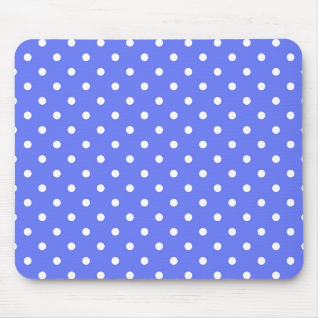 Mousepad pontos brancos em fundo azul. (Frente)