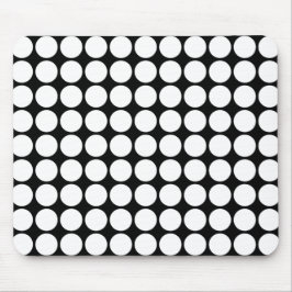 Mousepad Pontos Brancos Mínimos em Fundo Preto Sólido