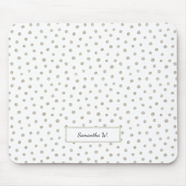 Mousepad Pontos brilhantes prateados (Frente)