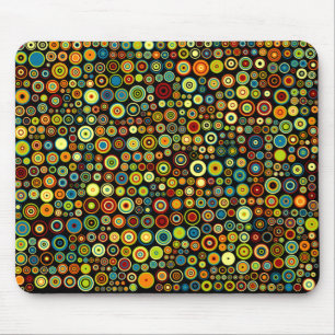 Mousepad Pontos coloridos brilhantes no estilo retro na