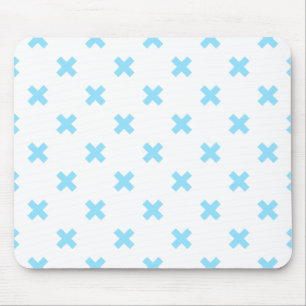 Mousepad Pontos crus azuis do bebê em branco