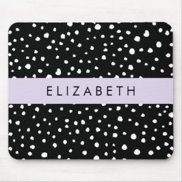 Mousepad Pontos Dalmáticos, Pontos, Preto e Branco, Seu Nom
