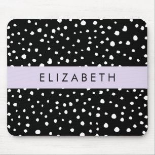 Mousepad Pontos Dalmáticos, Pontos, Preto e Branco, Seu Nom