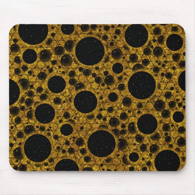 Mousepad Pontos de Bolha Espacial - Laranja Leve (Frente)