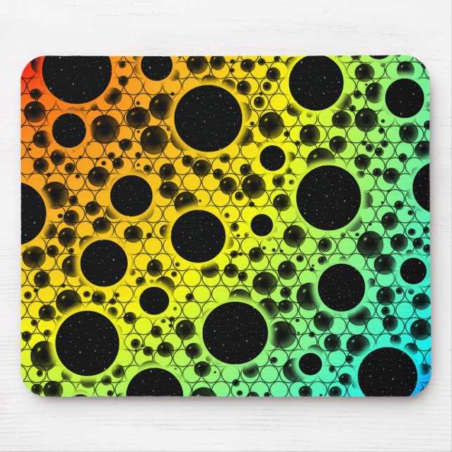 Mousepad Pontos de bolhas espaciais - Calor ROYCB (Frente)