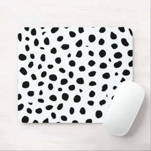 Mousepad Pontos De Chita Pretos E Brancos
