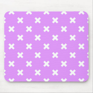 Mousepad Pontos de cruz brancos em lilás