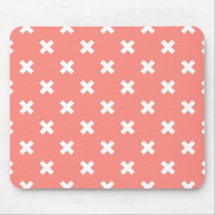 Mousepad Pontos de cruz brancos sobre o pêssego