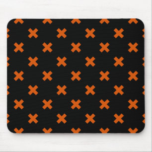Mousepad Pontos de cruz laranja a preto