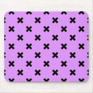 Mousepad Pontos de cruz pretos em lilás
