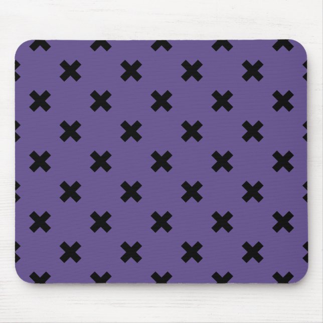 Mousepad Pontos de cruz pretos no ultravioleta (Frente)