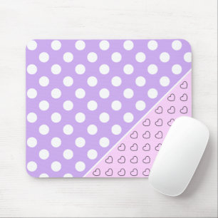 Mousepad Pontos De Na moda E Rosa claro E Corações