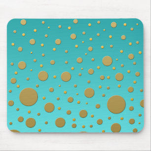 Mousepad Pontos de Ouro Aleatórios em Padrão Moderno Turque