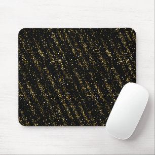Mousepad Pontos do Triângulo Dourado em Fundo Preto Luxo Br
