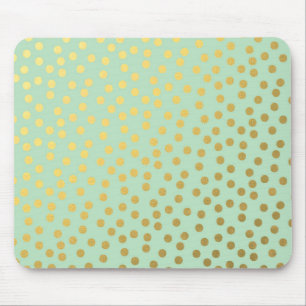 Mousepad Pontos Dourados dos confetes da hortelã chique