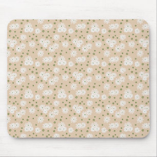 Mousepad Pontos e Visitas - Branco, Areia e Palma Verde