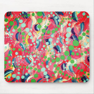 Mousepad Pontos felizes e Formas Reproduzíveis Arte Origina