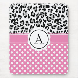 Mousepad Pontos femininos e impressão de monograma de anima