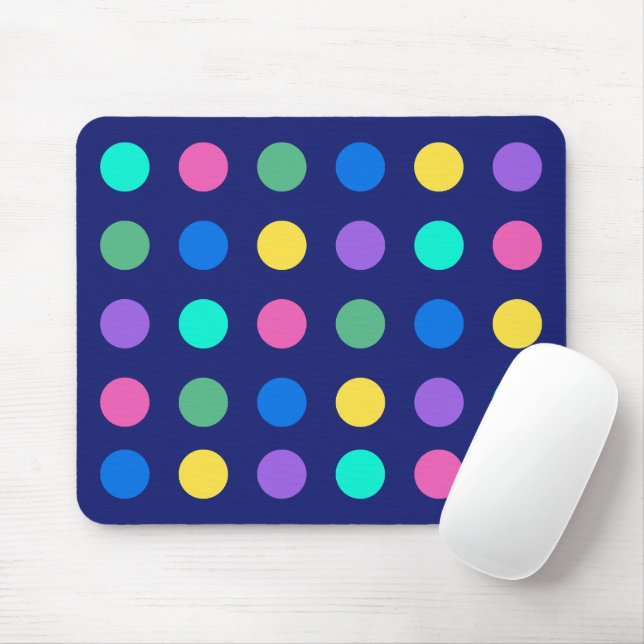 Mousepad Pontos Geométricos Coloridos (Com mouse)