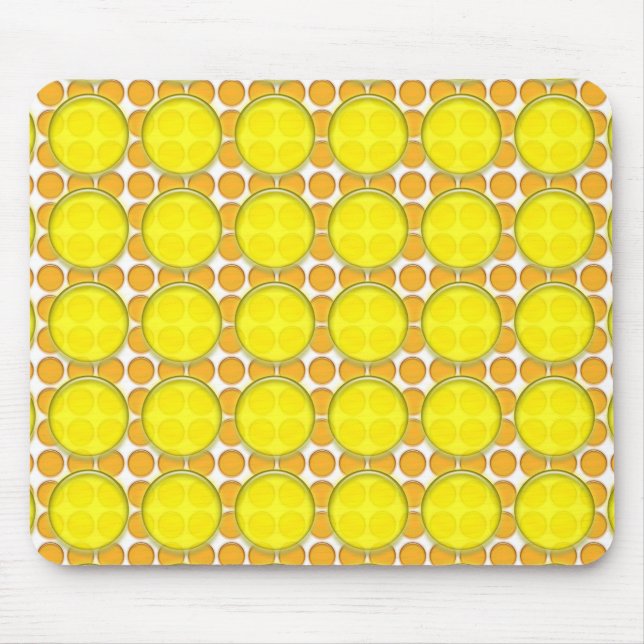 Mousepad - Pontos laranja e amarelo (Frente)