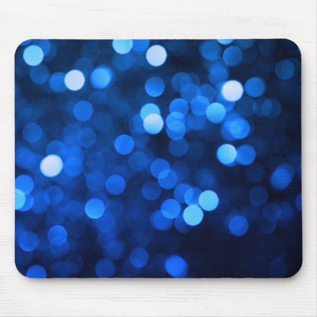 Mousepad Pontos luminosos azuis abstrato (Frente)