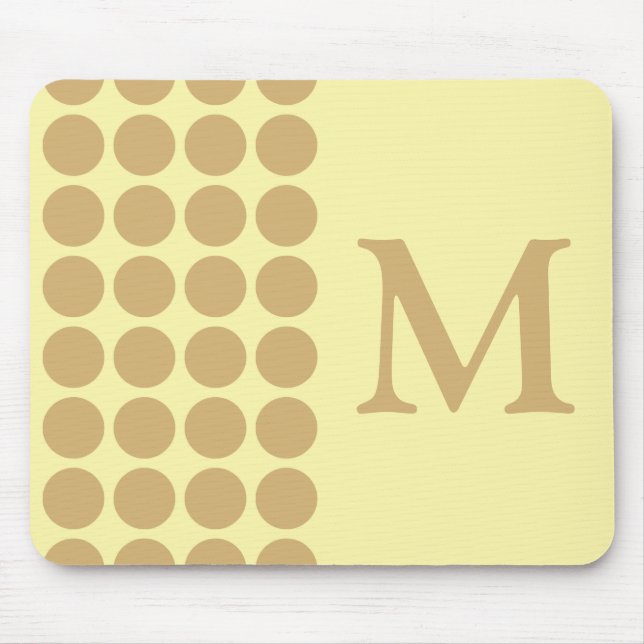 Mousepad Pontos Neutrais de Putty Cream com monograma (Frente)